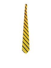 Brooks Brothers Silk tie Gold & Blue Striped Made In USA