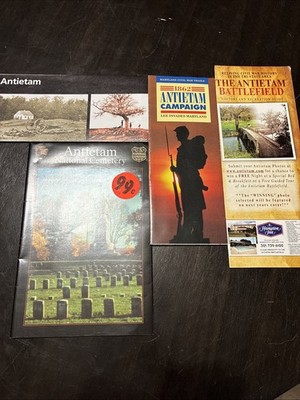 Battlefield Antietam Visitor Maps Guides Lot Maryland West Virginia Vintage
