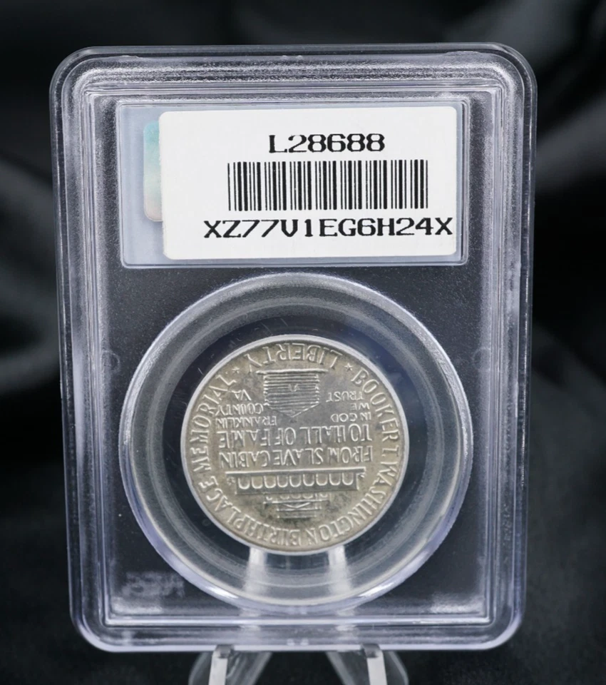 1947 Commemorative Silver Half Dollar Coin NGC 50 MS65 Booker T Washington CN962 - Image 2 of 2