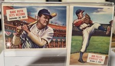 Babe Ruth & Bob Feller baseball cards