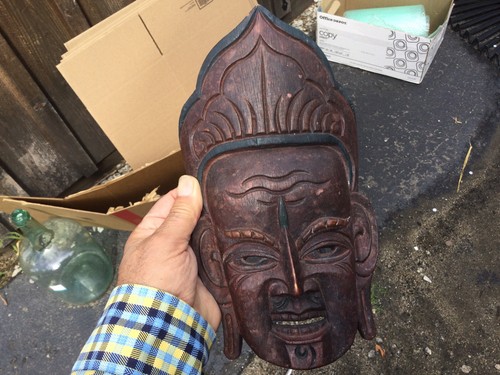 Nepalese Or Tibetan Wood Mask No Reserve - Picture 3 of 7