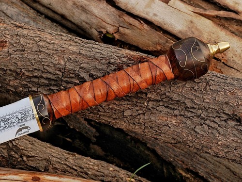 Handmade Roman Gladius Sword – 12C27 Stainless Steel Blade- Leather Sheath - Picture 4 of 8
