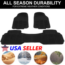 3 Pieces Deep Waterproof Car Floor Mats Heavy Duty All Weather for Sedan SUV Van