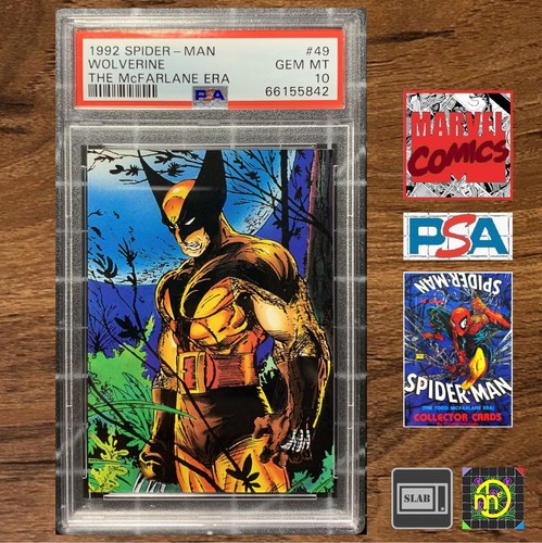 Wolverine #49 Marvel 1992 Comic Images Spider-Man card