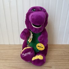 Vintage Barney the Purple Dinosaur Plush Character Toy 1992 Lyons Group 13 Inch