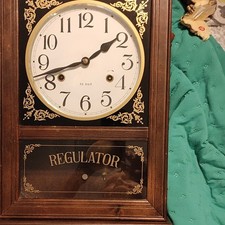 Regulator 31 Day Wall Clock Wood Frame Analog...