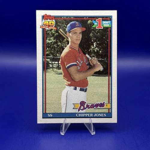 1991 Topps Baseball Chipper Jones #333 Rookie RC Atlanta Braves HOF