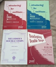 4 Violin Music Books Introducing Positions and Double Stops Rubank Whistler etc