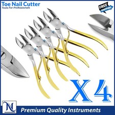 Golden Handle Toenail Clippers Stainless Steel Precision Nail Cutters