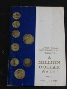 11/17/69 HARMER, ROOKE NUMISMATISTS COIN AUCTON CATALOG * A MILLION DOLLAR SALE