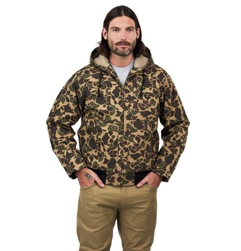 WALLS MINGUS DWR DUCK HOODED BOMBER WORK JACKET SHERPA LINED CAMO MEN’S MEDIUM - Picture 3 of 19