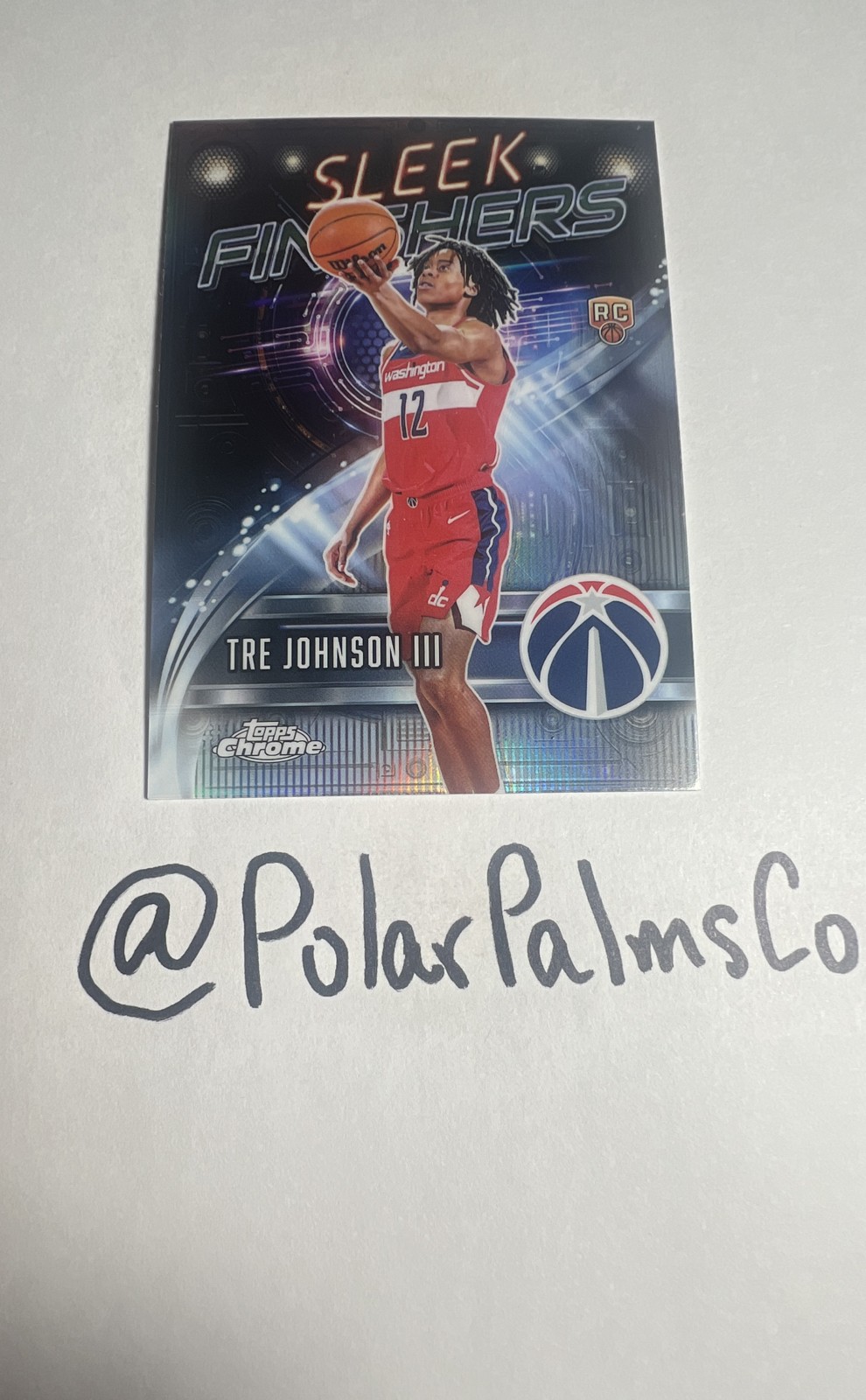 2025-26 Topps Chrome - Sleek Finishers Tre Johnson #SF-26 Refractor (RC)