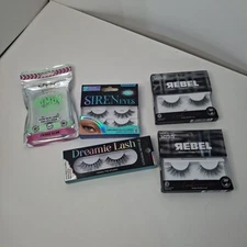 False Eyelash Lot Of 5 Unopened Lash Sets KISS, NYX, Salon Perfect +