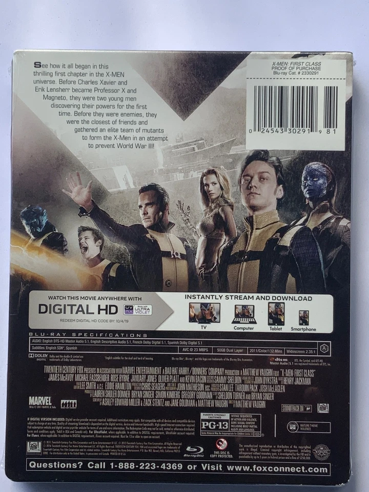 X-Men: First Class Blu-ray SteelBook Best Buy Exclusive Limited Edition - Image 2 of 2