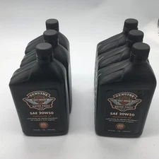 6 Quarts GENUINE HARLEY DAVIDSON 20W50 MOTORCYCLE OIL 3 Unopened/New & 3 Opened