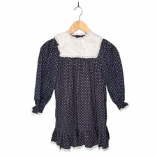 Little Star Vintage 70s Calico Prairie Style Dress Girl's 6X