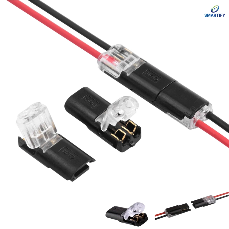 1-200x Steckverbindung 2 Polig Auto Stecker KFZ Kabel Steckverbinder Wasserdicht - Bild 1 von 4