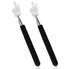 2Pcs Telescopic Teachers Pointer Extendable Hand Pointer Finger Pointer Stick