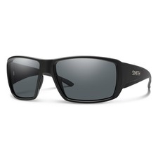 Smith Guide's Choice Sunglasses Matte Black, Polarized Black Gray Glass Lenses