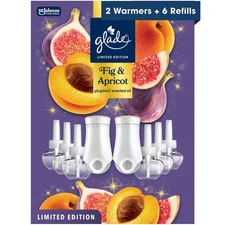 Glade PlugIns Scented Oil, Fig & Apricot, 2 Warmers + 6 Refills