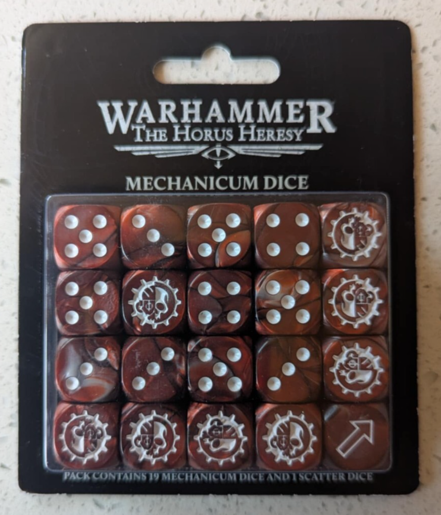 Warhammer The Horus Heresy Mechanicum Dice Set Games Workshop BNIB