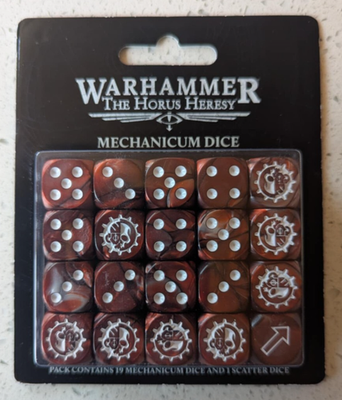 Warhammer The Horus Heresy Mechanicum Dice Set Games Workshop BNIB