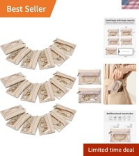 Velvet Jewelry Pouch with Zipper - Clear Travel Jewelry Bag Organizer for Bus...