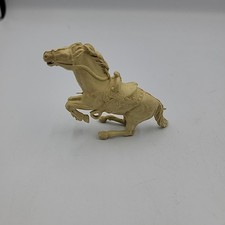 Vintage 1960's Marx Western Frontier 4" Long Cream Horse Rearing Up