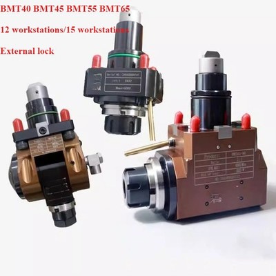 BMT 0°/90°/Universal Power Turret Tool Holder 12/15Station CNC Boring Milling 