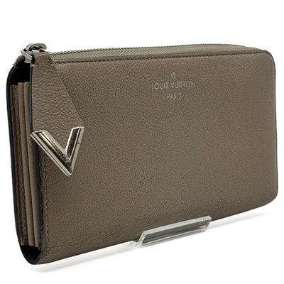 LOUIS VUITTON Portefeuille Comet Wallet Leather Beige M60147 Auth