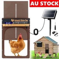 Automatic Chicken Coop Door Solar Powered Opener with Timer Light Sensor Remote