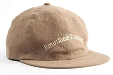 Hermanos Koumori Emotional Running Hat Wide Flat Brim Cap New OSFM Strapback