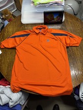 Vtg Auburn Tigers Mens Russell Athletic Polo Shirt Blue Size XL Orange