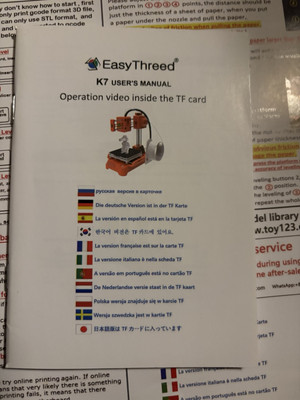 EasyThreed 3D Printer model K7 