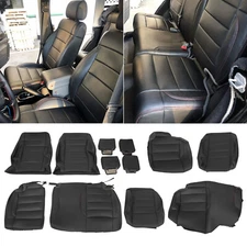For Jeep Wrangler 4 Door 2007 2011 2012 Seat Covers Full Set Kit Black