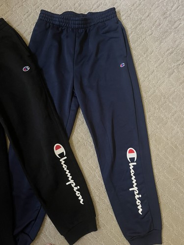 Lot Of 2 Champion Sweatpants Boys XL 14-16 Black Blue New - Picture 3 of 4