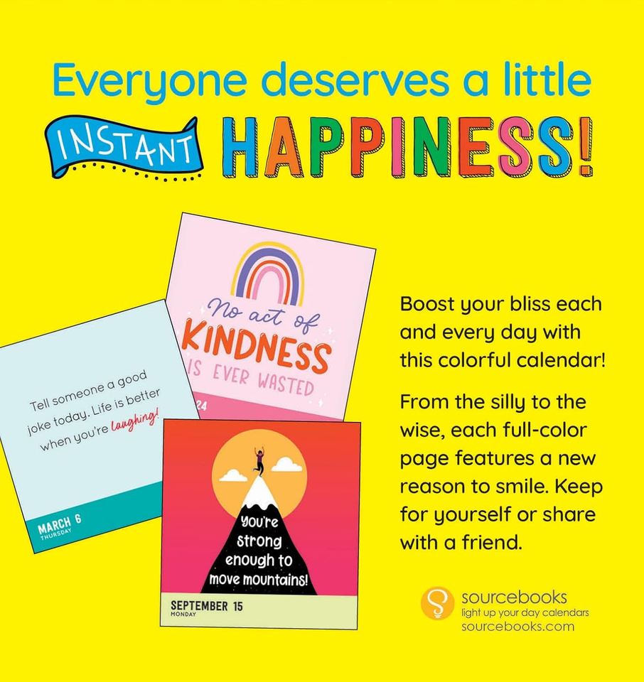 2025 Instant Happy Notes Boxed Calendar 365 Reminders to Smile and