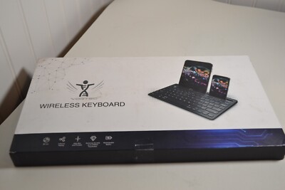 Wireless Bluetooth Multi Device Keyboard for iPad, iPhone, Android, Apple, Windo