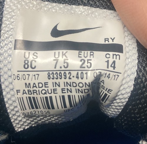 Nike Free Run Toddler Shoes Size 8 Color Blue 833992-401 In Great Condition! - Picture 6 of 6