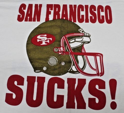 Vintage San Francisco Sucks Kerry Collins Swallows T Shirt Men's XL - Picture 2 of 12