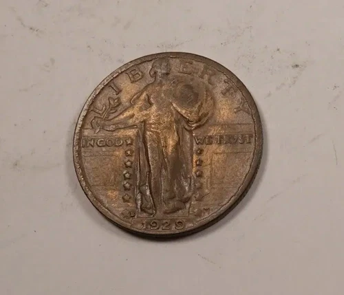 1929-S Standing Liberty Quarter * Extra Fine XF/EF Toned * XQ130