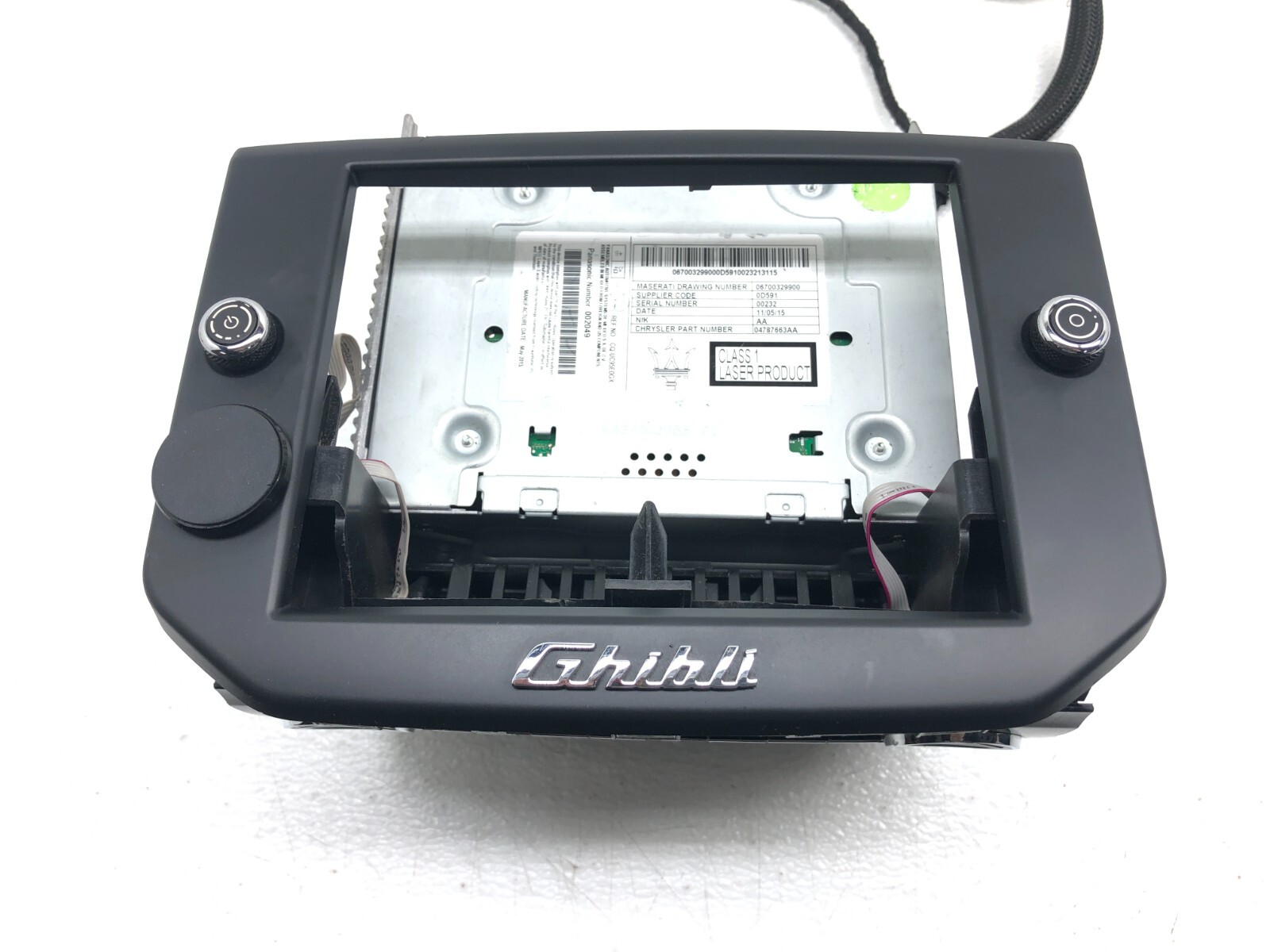 2014-2019 MASERATI GHIBLI CD CHANGER PLAYER RADIO AC HEATER CLIMATE CONTROL OEM.