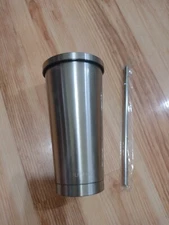 UUFFOO 20 oz Stainless Steel Tumbler w/ Lid & Straws