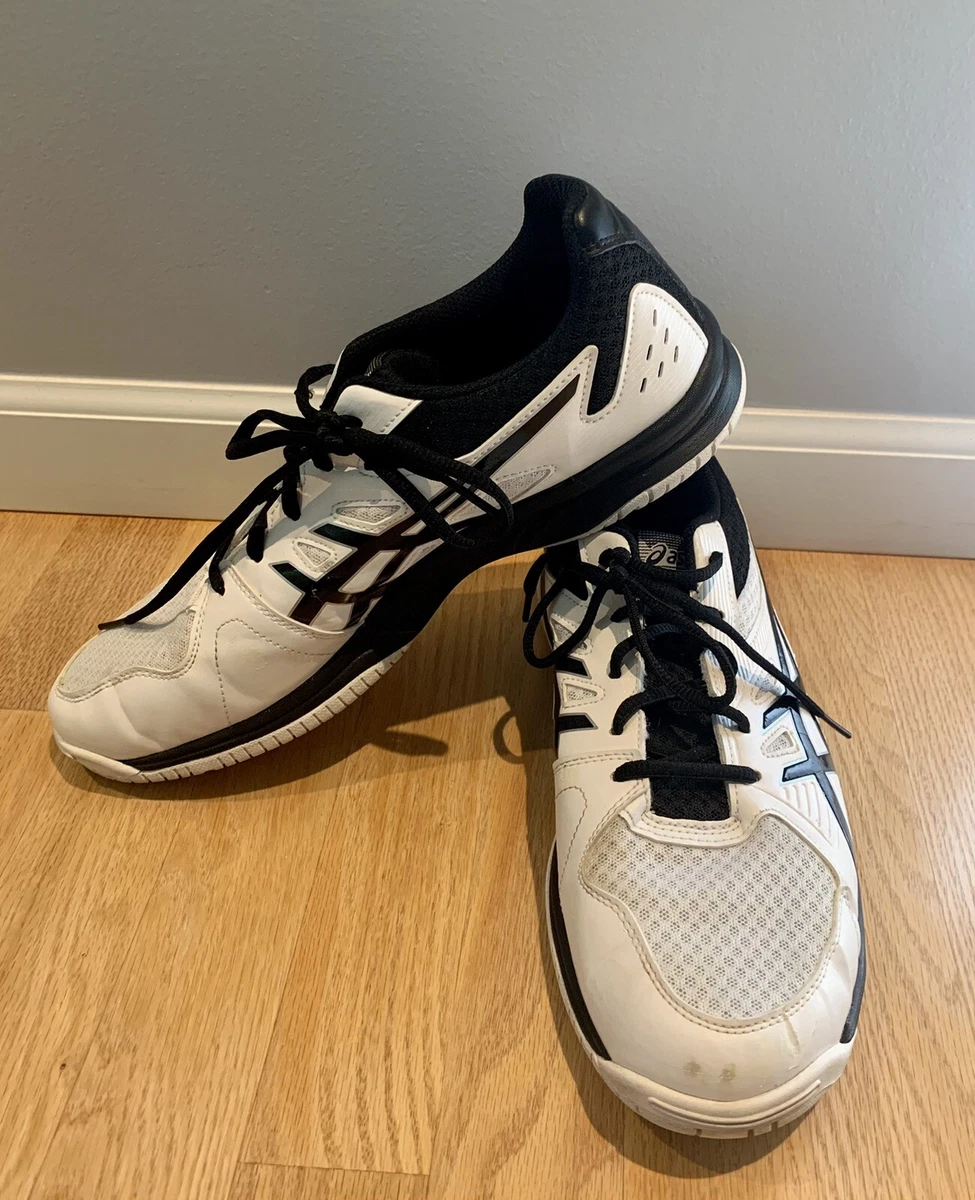 ASICS Mens UpCourt Athletic Shoes 10.5 White Black Volleyball