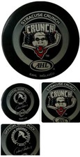 SYRACUSE CRUNCH AHL HOCKEY OFFICIAL GAME PUCK RARE INGLASCO MADE IN CANADA 