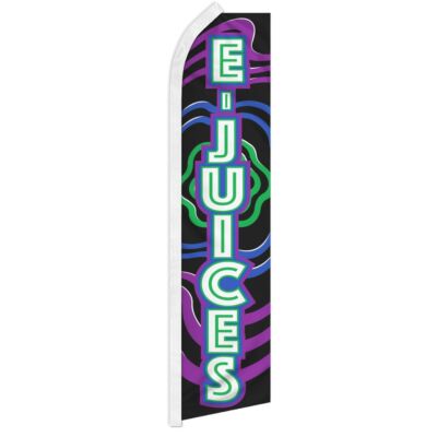 10 x ''E-JUICES'' advertising super flag swooper banner business sign