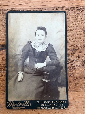 victorian photograph of a pretty lady nice lace ! manchester