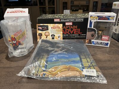 Marvel Collector Corps Box Captain Marvel Nick Fury 447 Funko Pop Rare New