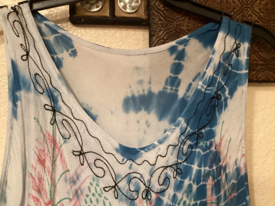 Sakkas платье без рукавов мульти синий w/полоски 100% вискоза 44 «Cx43» L один размер - Изображение 2 из 4