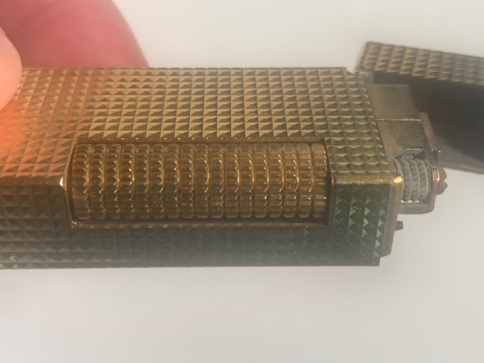 Dunhill Rollagas Lighter Gold with Hobnail Pattern Working&nbsp;